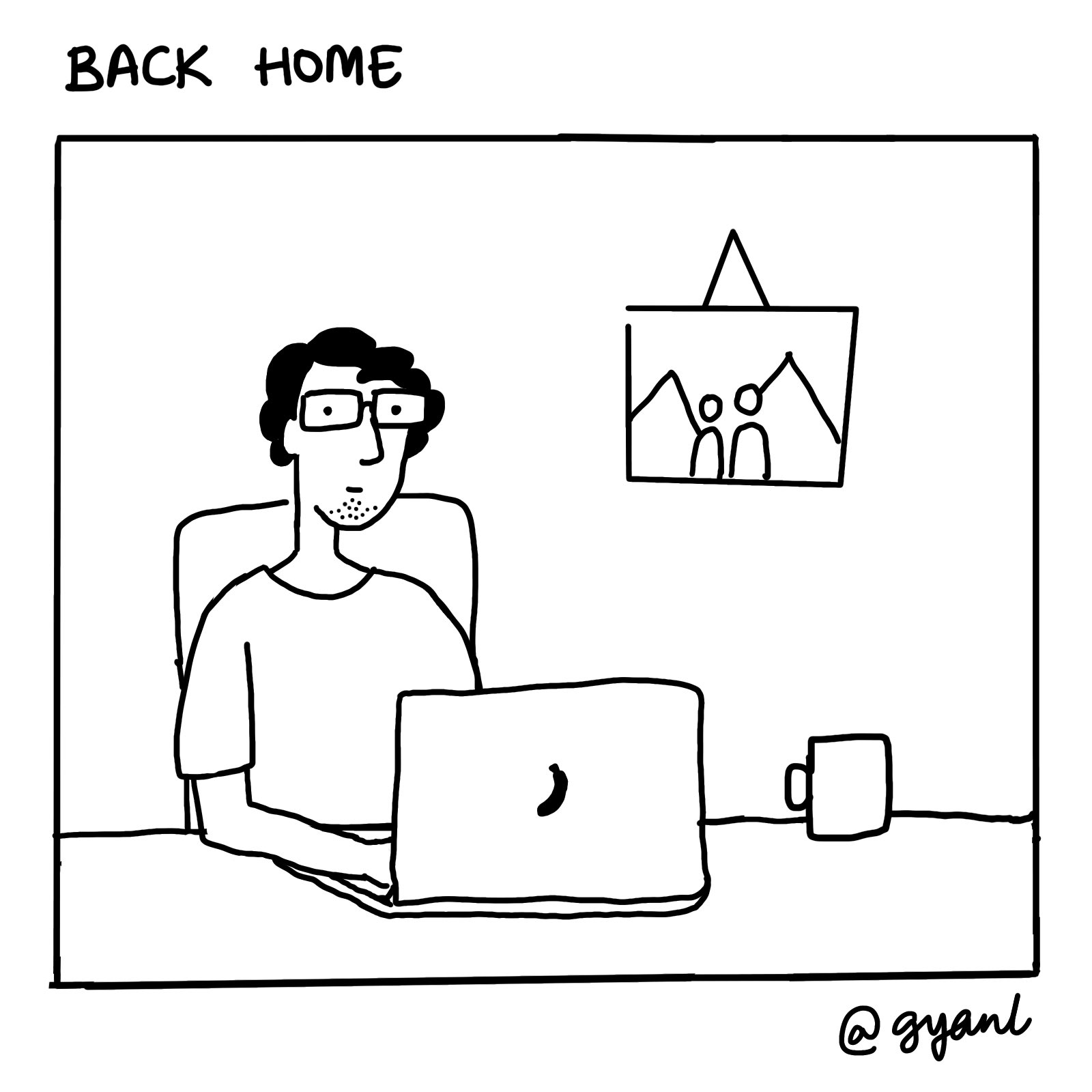 A cartoon I drew on moving home