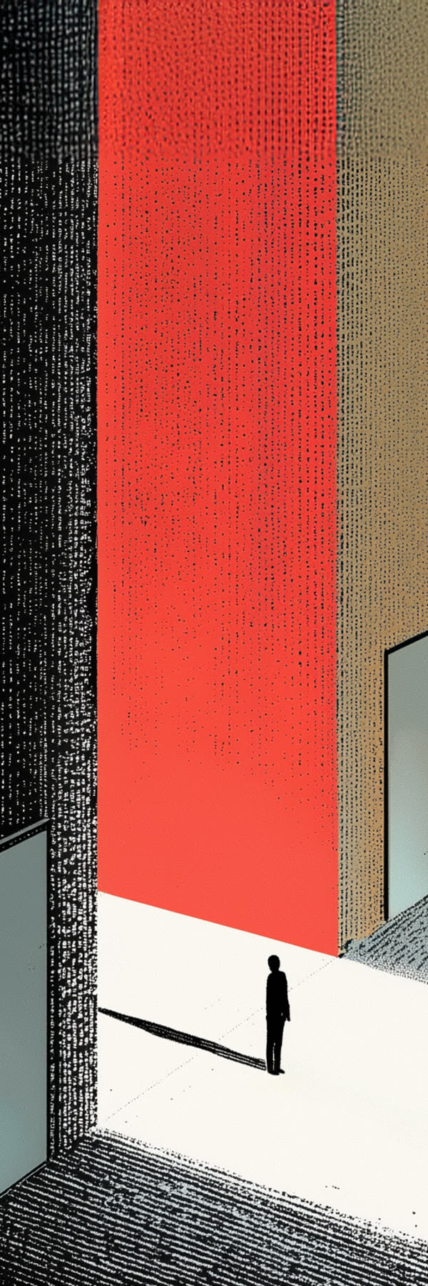 Bookmark two, back: a dense stipple burst of light, with the monogram and “Want to invent the future?”