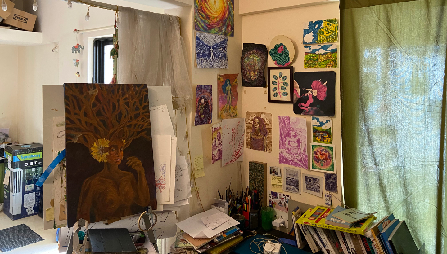 Niharika’s studio in Pune