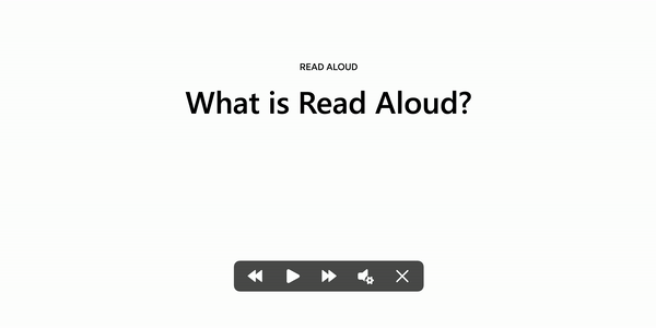 GIF showing Read Aloud in action