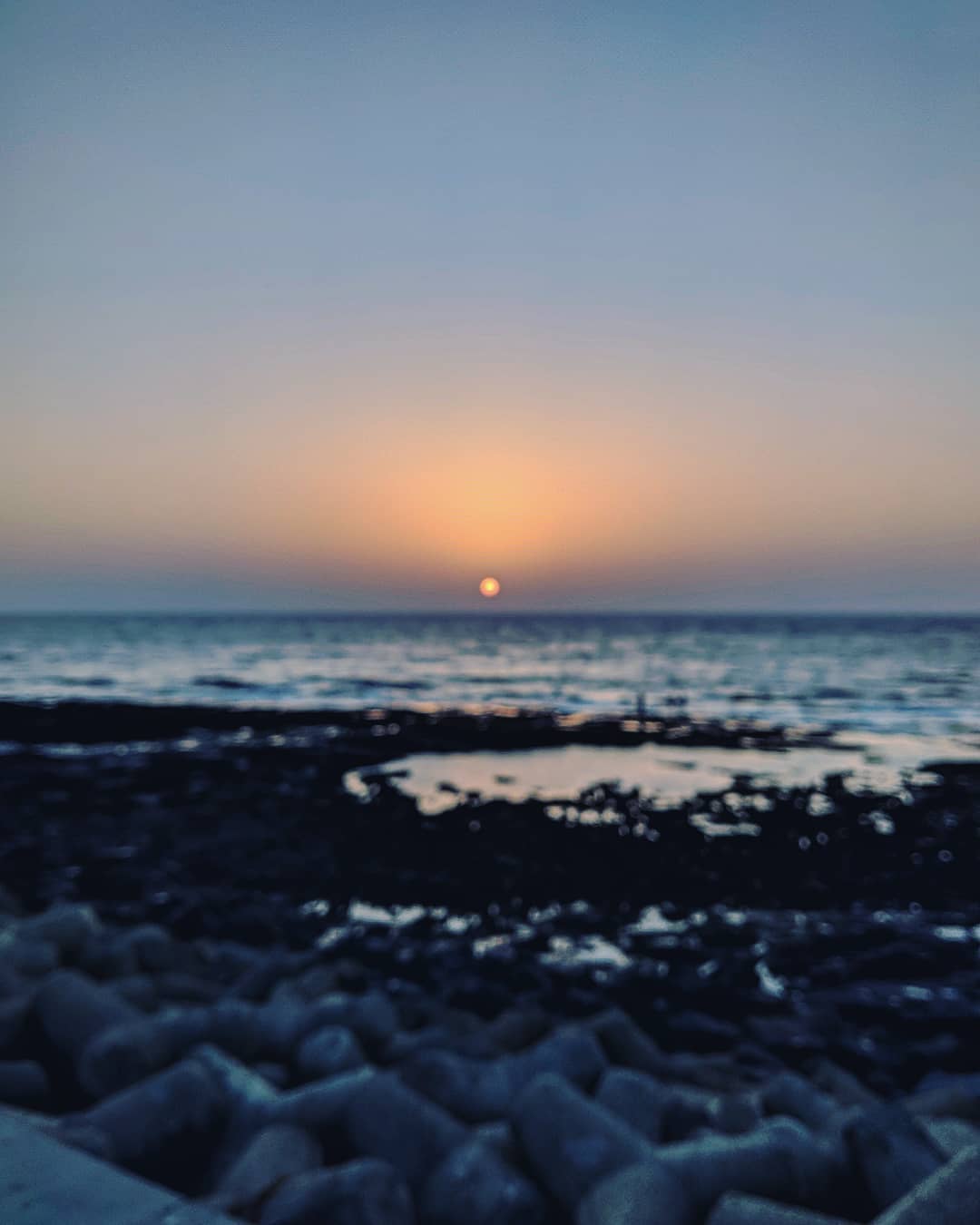 Out of focus sunset at Worli Seaface